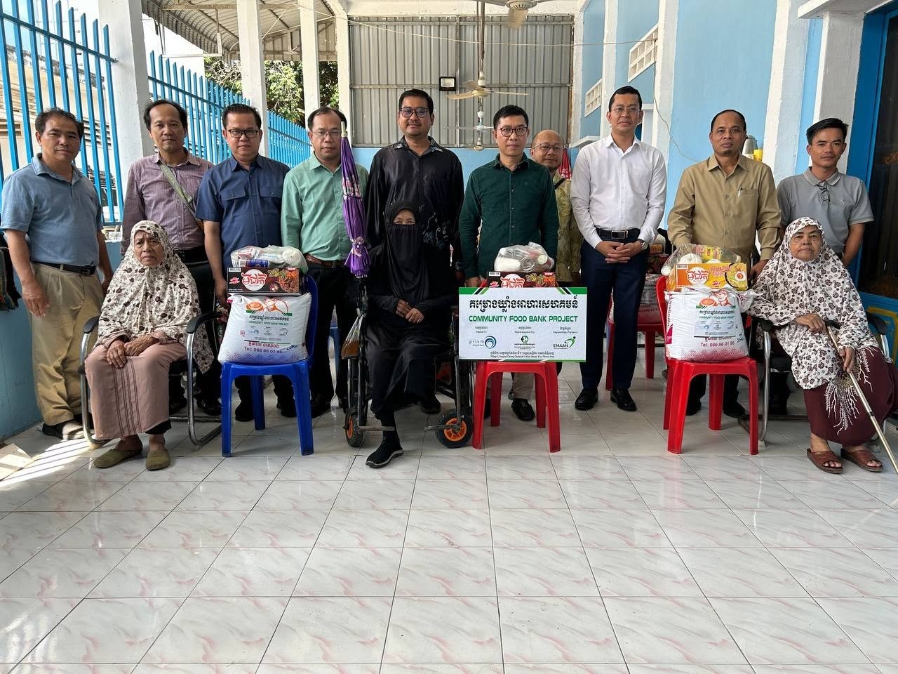 1st Food Package Distribution Under the "Community Food Bank Project" for 30 Families in Need in Chrang Chamreh
